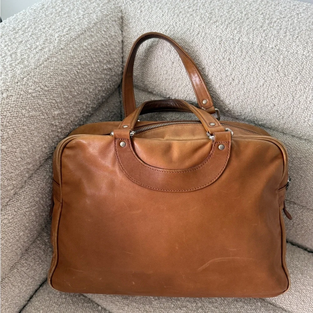 Leather Briefcase Bag in Brown